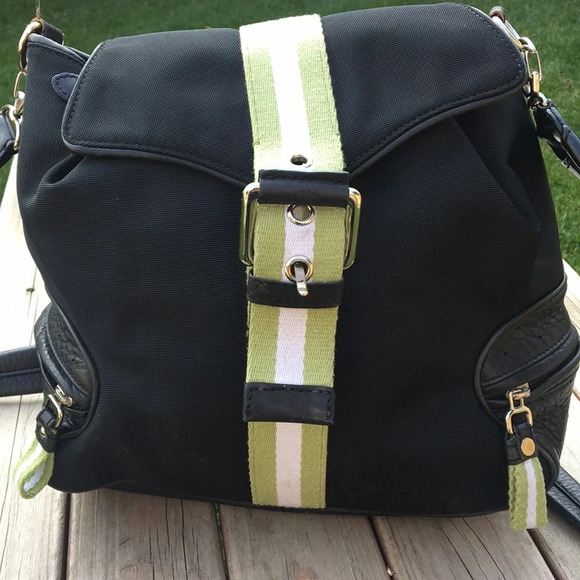 Cole Haan Zerogrand Black Pebbled‎ leather backpack